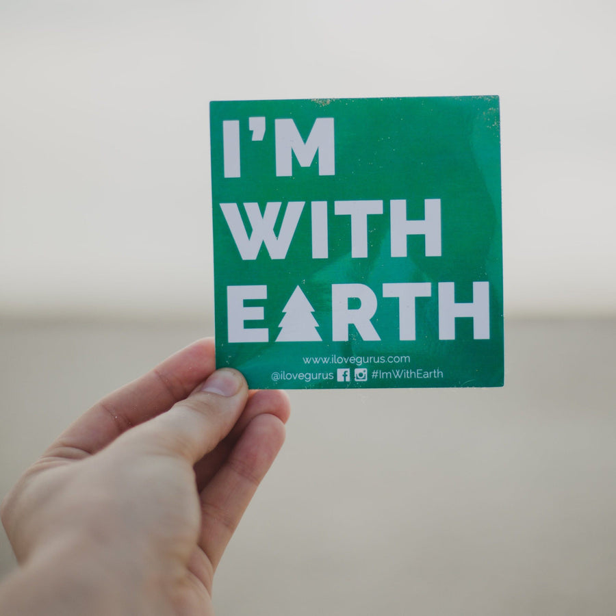 I'm With Earth Sticker